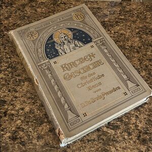 Antique German Religious Church History Large Hardback Book